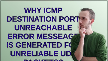 Networkengineering: Why ICMP Destination Port Unreachable error messeage is generated for unrelia...