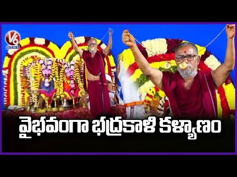 Bhadrakali Ammavari Kalyanam Held Grandly In Warangal | V6 News - V6NEWSTELUGU