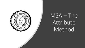 MSA Attribute Method