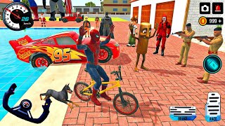 🚨 Police Arrest Spiderman & Thung Thung 🦚MC Queen Car Modified Showroom🎉 Lot's of Police Car 3D Game screenshot 3