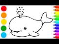 How To Draw a Cute Whale | Easy Step By Step Tutorial
