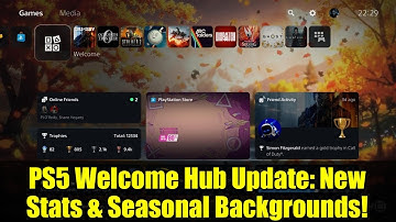 PS5 Welcome Hub Update: New Stats & Seasonal Backgrounds!