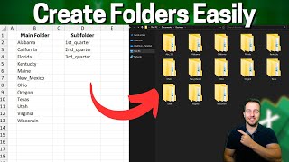 how to create multiple folders and subfolders using excel and notepad | automate tasks