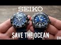 Seiko Save the Ocean (Solar Chronograph and Samurai)