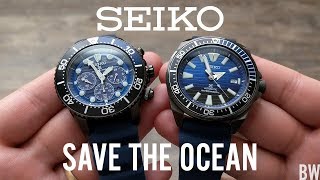 Seiko Save the Ocean (Solar Chronograph and Samurai)
