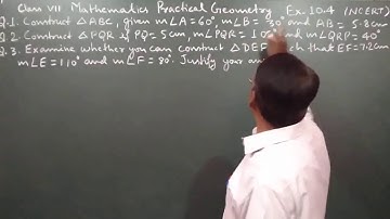 Class 7 Mathematics Practical Geometry Ex 10.4 NCERT By Manoj Prasad Karn