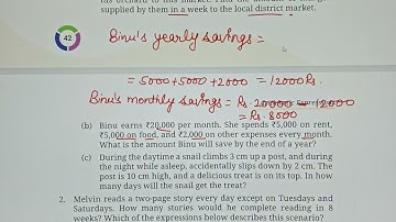 LATEST NCERT CLASS 7 MATHS CHAPTER 2J ARITHMETIC EXPRESSIONS PAGES 42, 43 , 44