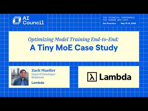 Optimizing Model Training End-to-End: A Tiny MoE Case Study Lambda