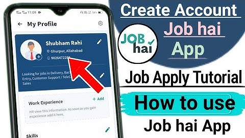 How to create account on job hai app / Job hai app me account kaise banaye /Job hai application |