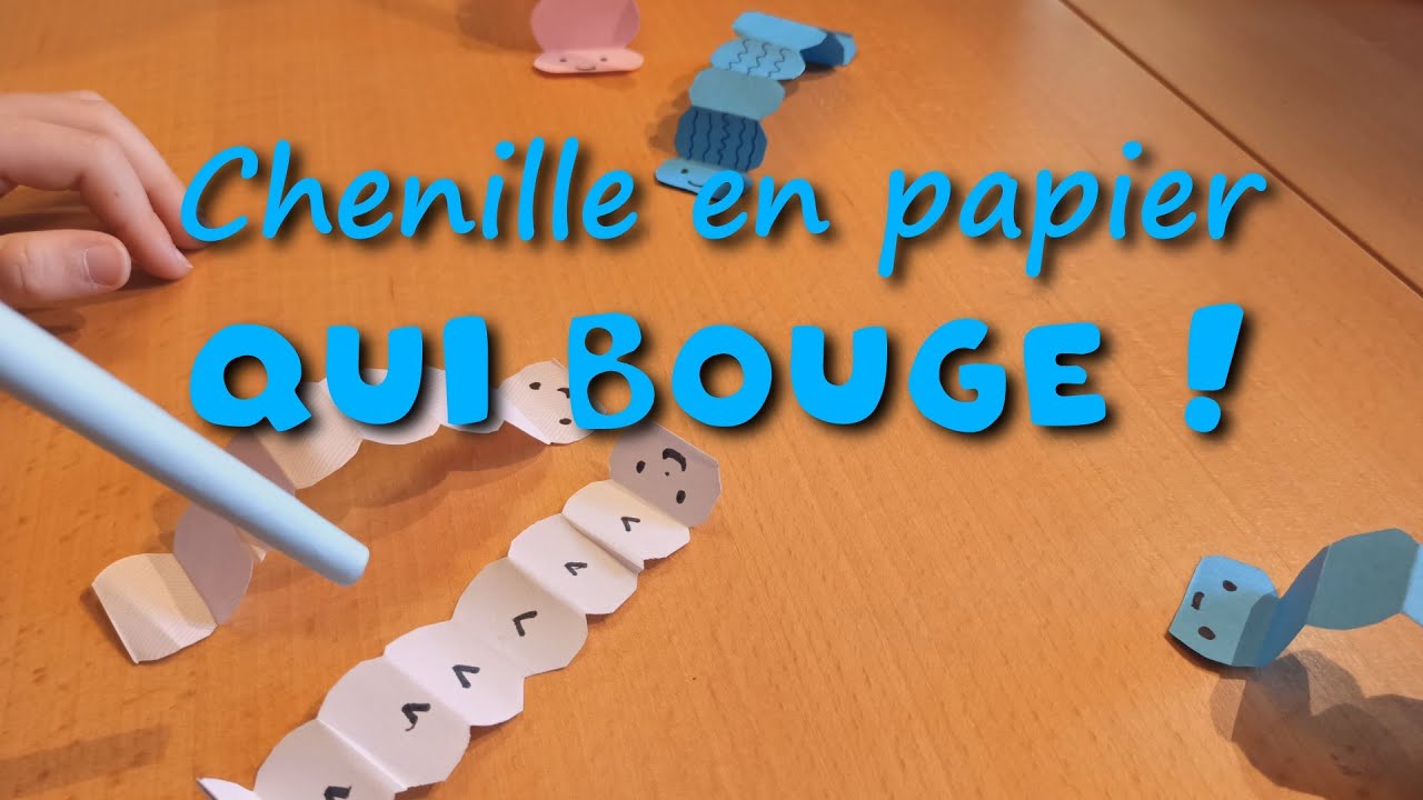 Tuto Chenille en papier qui bouge + Paille / Idée Brico Facile & Fun -  YouTube