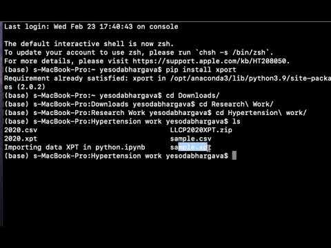 Converting .XPT file into .CSV format - YouTube