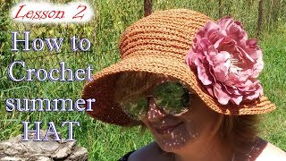 ШЛЯПА КРЮЧКОМ МК 2 / How to crochet summer hat DIY ШЛЯПА КРЮЧКОМ МК 2 / How to crochet summer hat DIY