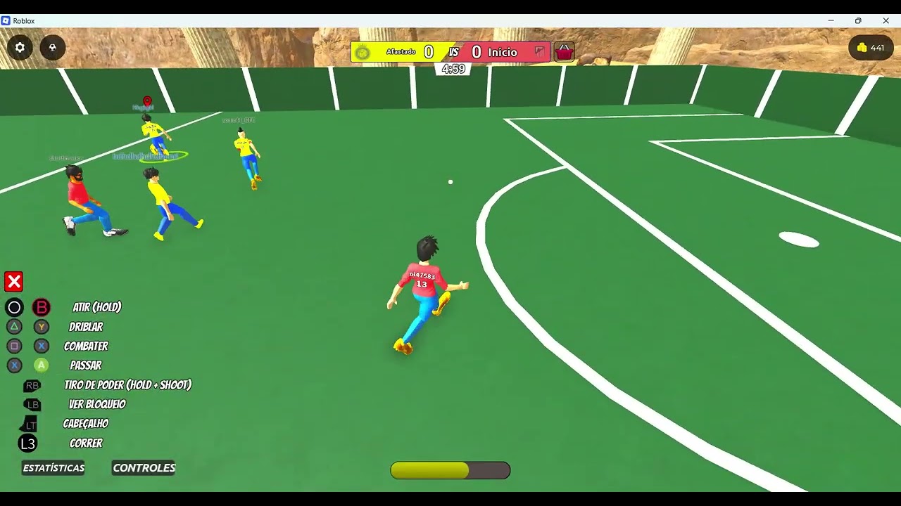 Futebol de rua realista fazendo golaços