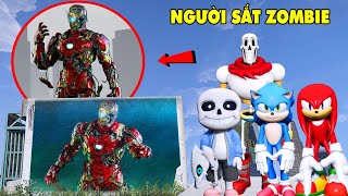 GTA 5 Đột Nhập Vào Nhà Người Sắt Trộm Bộ Giáp SANS Và SONIC Bất Ngờ Gặp Người Sắt IRON MAN ZOMBIE !