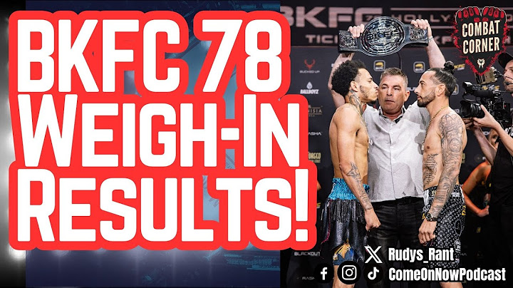 BKFC 78 Weigh-In Show As Gee Perez and Andrew Strode Meet For Interim Flyweight Title!
