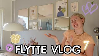 FLYTTEVLOG PART 7 | Status over min lejlighed & Indretter endelig stue💜📦