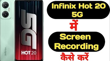 How to record screen in Infinix Hot 20 5G with audio || Infinix Hot 20 5G screen recording ||