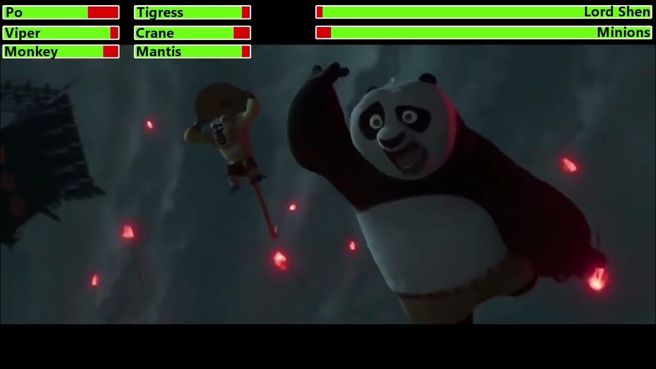 Kung Fu Panda 2 (2011) Tower Battle with healthbars - YouTube