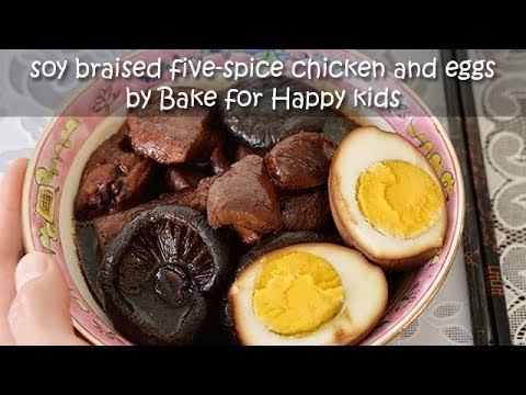 Chinese Home-style Soy Braised Five-Spice Chicken and Eggs