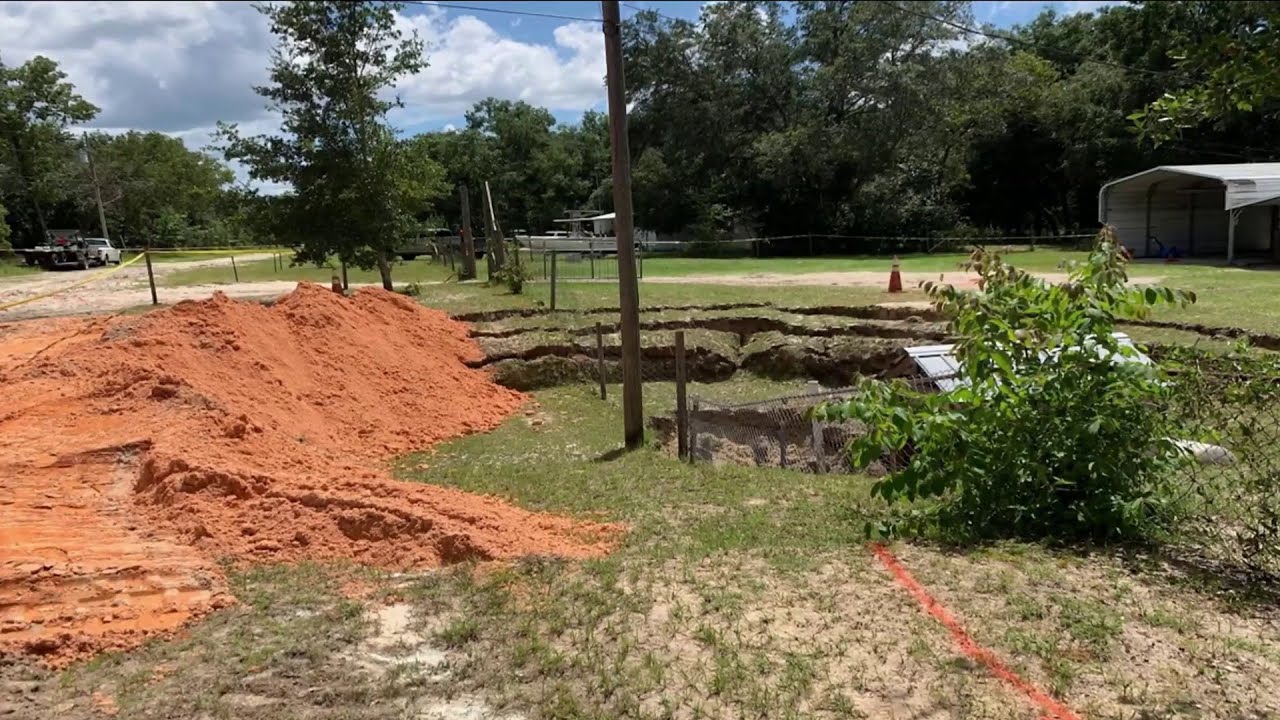 newspaper mockup Neighbors on edge as firefighters monitor sinkhole in Keystone Heights