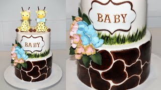 Cake decorating tutorials | how to make a Gender Reveal cake | Sugarella Sweets