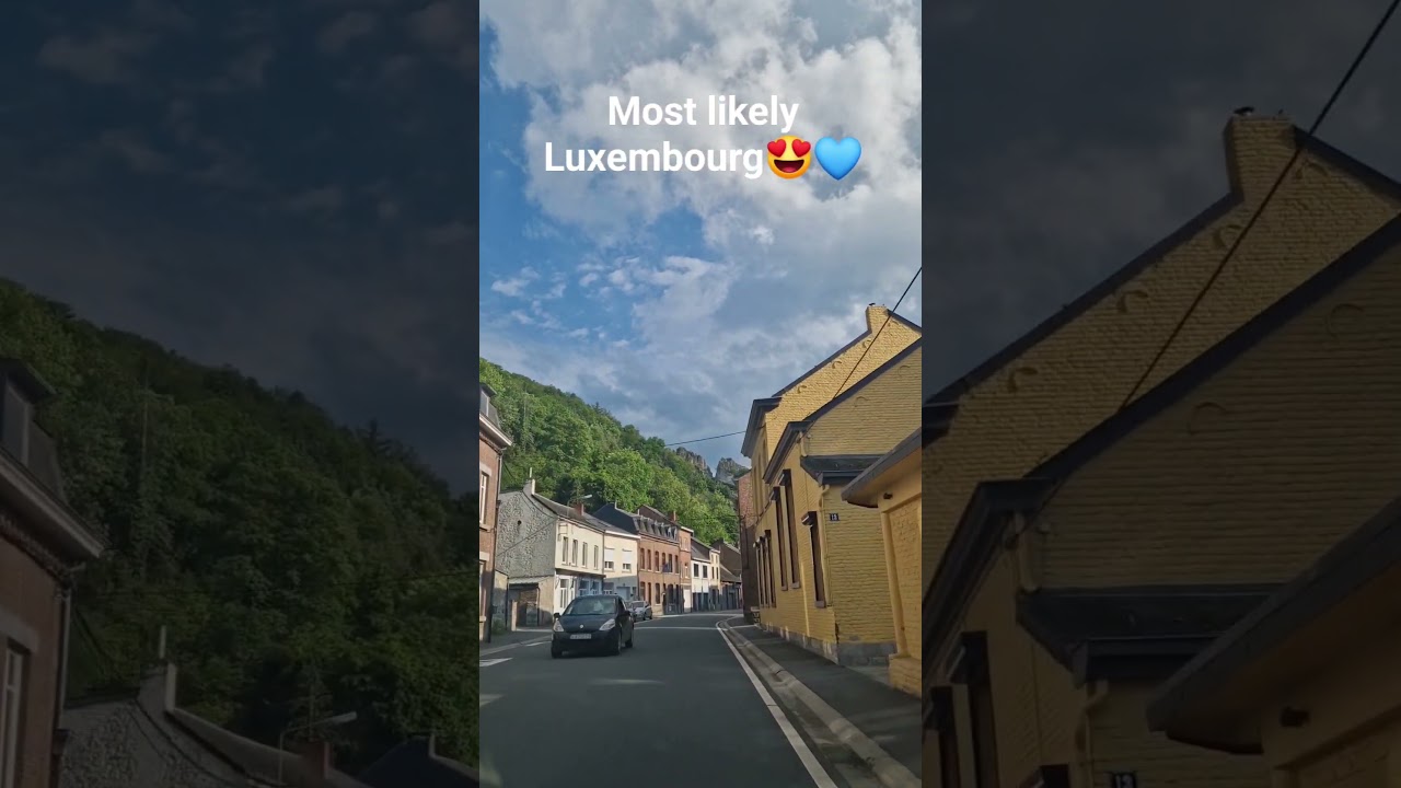 Driving along the Meuse River in Dinant, Belgium🇧🇪❤️