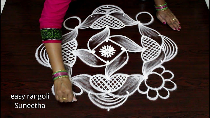 Beautiful kolam with 9 dots by easy rangoli Suneetha - new year muggulu for 2019