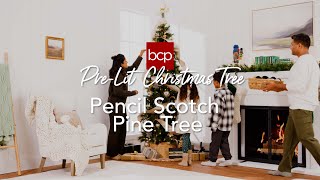Best Choice Pre-Lit Pencil Scotch Pine Christmas Tree