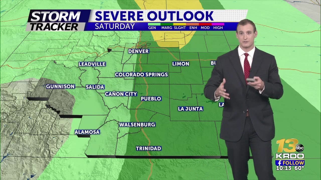 A few strong to severe storms again Saturday - YouTube
