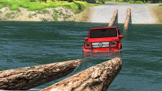 Cars Vs Broken Log Bridge – Beamng.drive