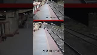 حادث مرعب لحظه وقوع الطفل أمام القطار