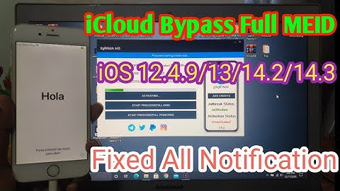 Bypass iCloud Full MEID iPhone iPad On iOS 12.4.9/13/14.2/14.3 Fixed All notification & iCloud sigin