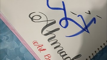 Arabic Calligraphy "Ahmad" name calligraphy #Arabic # English #calligraphy# names calligraphy #art#