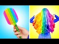 RAINBOW CHALLENGE || Make Up Edibile! Cibo di 1 Solo Colore per 24H! Idee Divertenti di 123 GO! FOOD