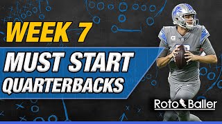 Quarterback (QB) Start Em / Sit Em - Fantasy Football Week 7