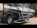 VOLVO FH16 750 Euro5 unterwegs mit 40t im Mittelgebirge SOUND outside and inside turbowhistle