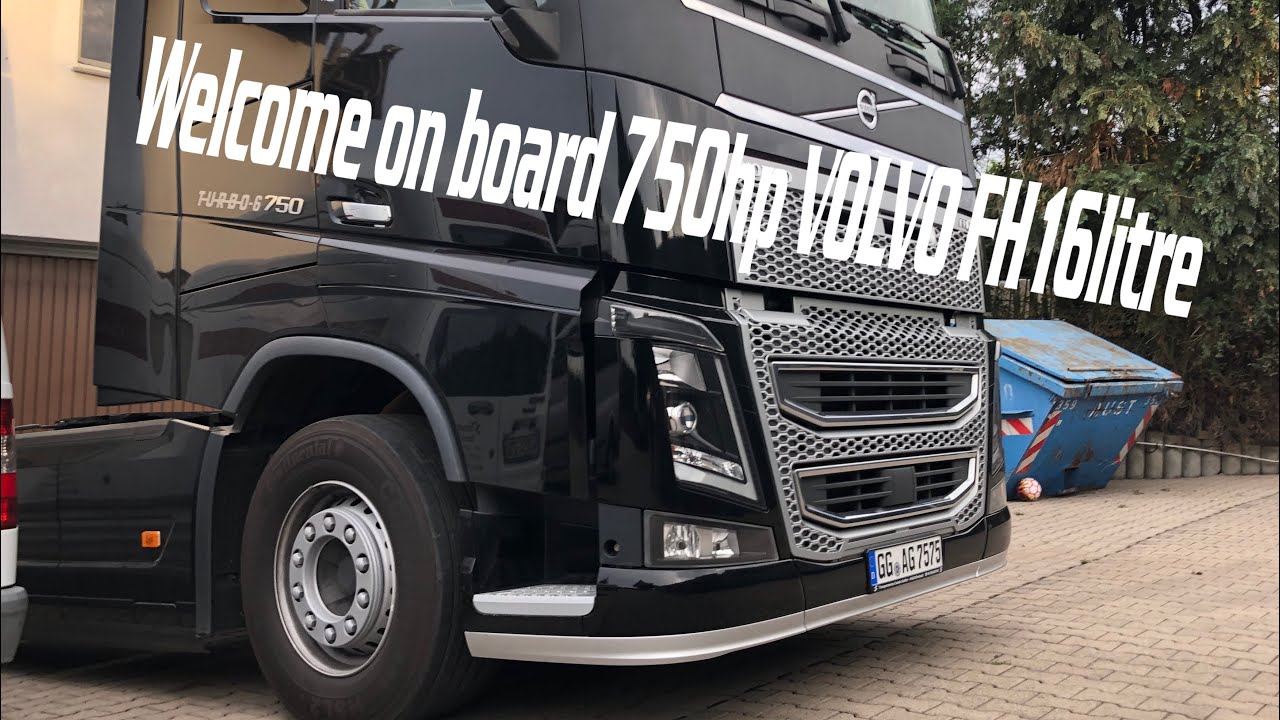 VOLVO FH16 750 Euro5 unterwegs mit 40t im Mittelgebirge SOUND outside and inside turbowhistle