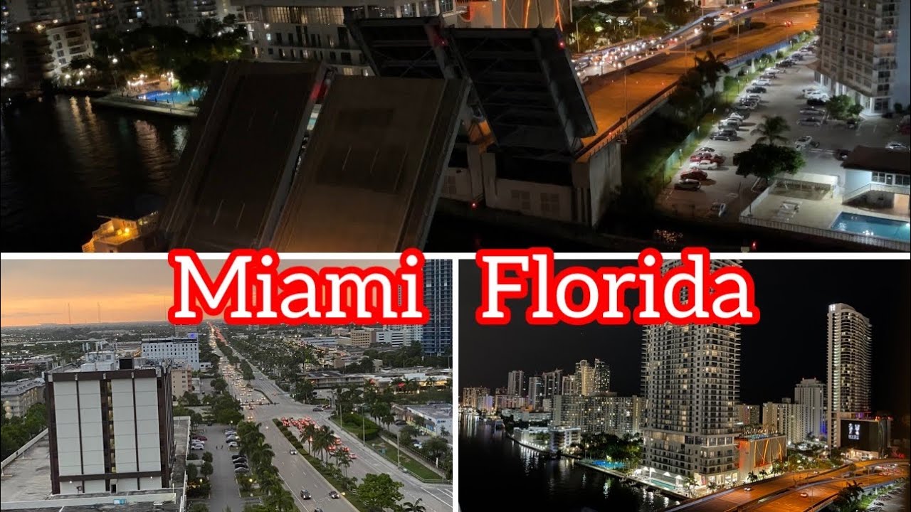 Du Lịch Miami Florida Xem Cảnh Mặt Đường Mở Lên Cho Tàu Chạy
