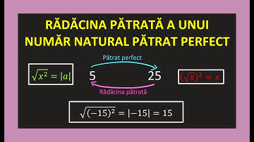 RADACINA PATRATA A UNUI NUMAR NATURAL PATRAT PERFECT RADICALI LA PUTERE CLASA 7 8 EXERCITII EVALUARE