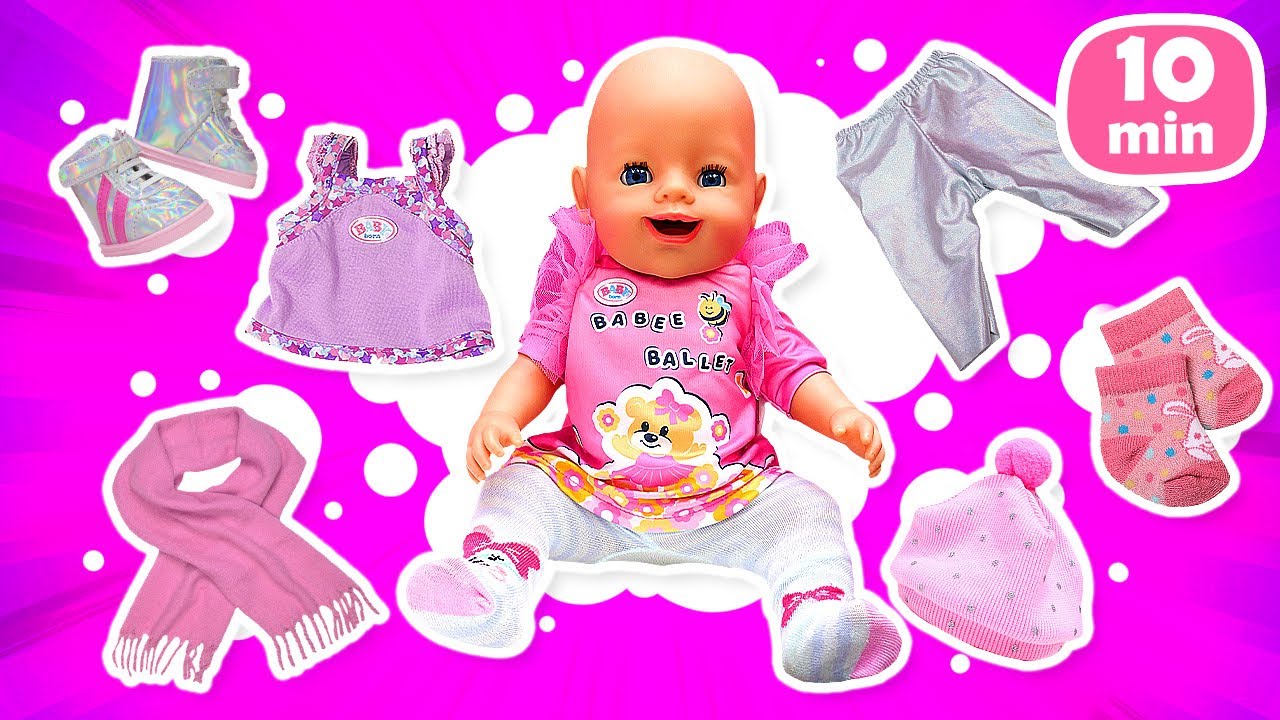 Baby Emily doll tries new clothes! Whish one is the cutiest? Videos for kids with dolls.