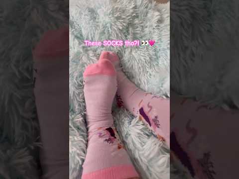 Pink Superhero Kitty Crew Socks 🩷🐱 | Cozy Feet Close-Up #shorts #youtubeshorts