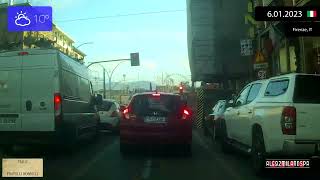 Driving Through Firenze (Italy) From Santa Maria Novella To Coverciano 6.01.2023 Timelapse 4