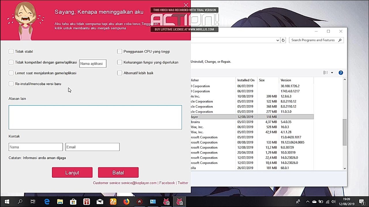 Turorial Uninstall Koplayer