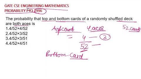ENGINEERING MATHEMATICS GATE CSE PROBABILITY PYQ 1996