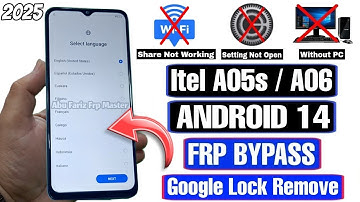 Itel A05s | A06 FRP Bypass/Unlock Android 14 Without PC | Share Article Not Working 2025