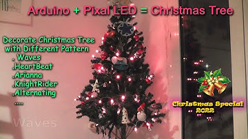 Christmas Tree Decor idea ,Diy Christmas 🌲, arduino pixal led ws2811, #asm , #Christmas , #DECORIDEA
