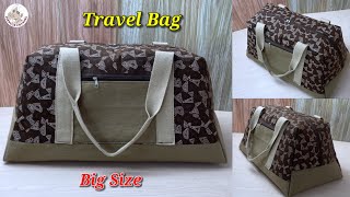 How to Sew a Travel Bag Tutorial | Diy Big Size Travel Bag | Sewing Tutorial