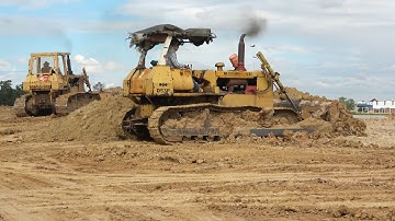 Incredible Bulldozer Pushing Soil | Dump Truck Unloading Soil | Great Machine Working