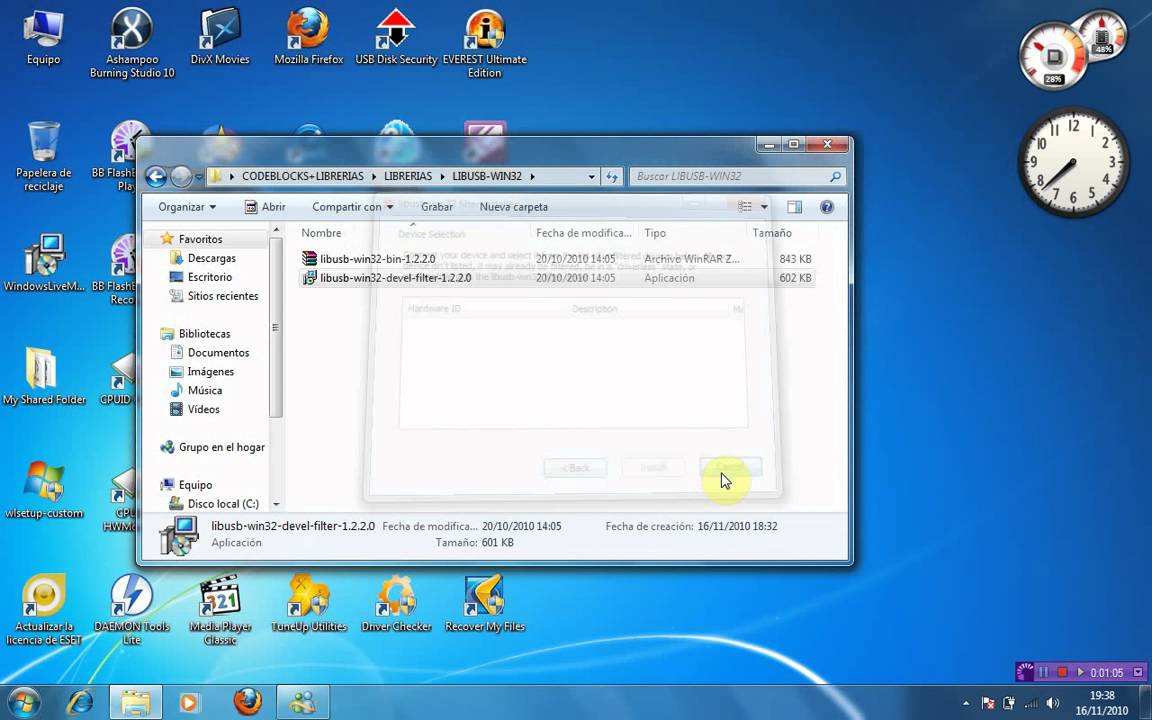 Instalacion De Libusbwin32 Youtube