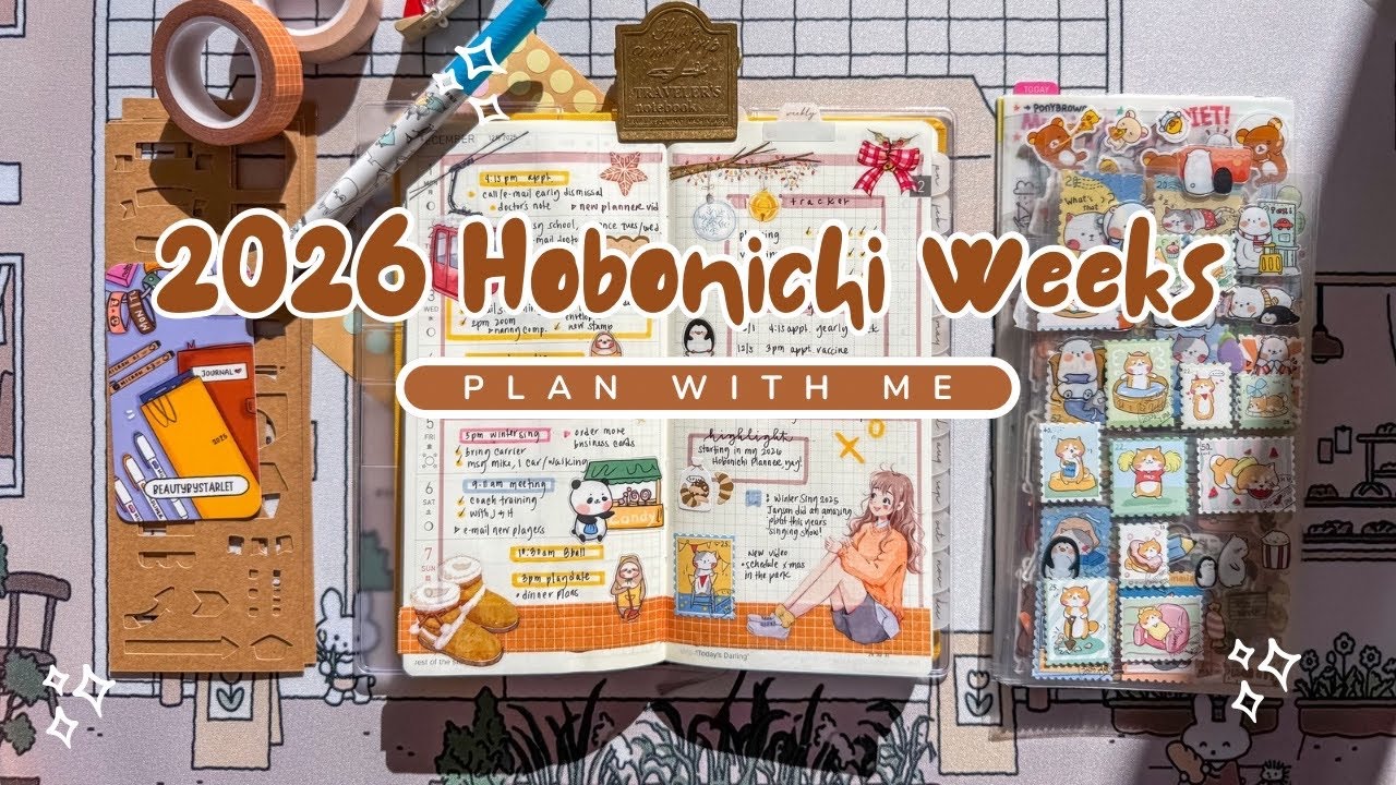 Ежедневник Hobonichi Weeks PWM на 2026 год: первый в моем НОВОМ ежедневнике!!